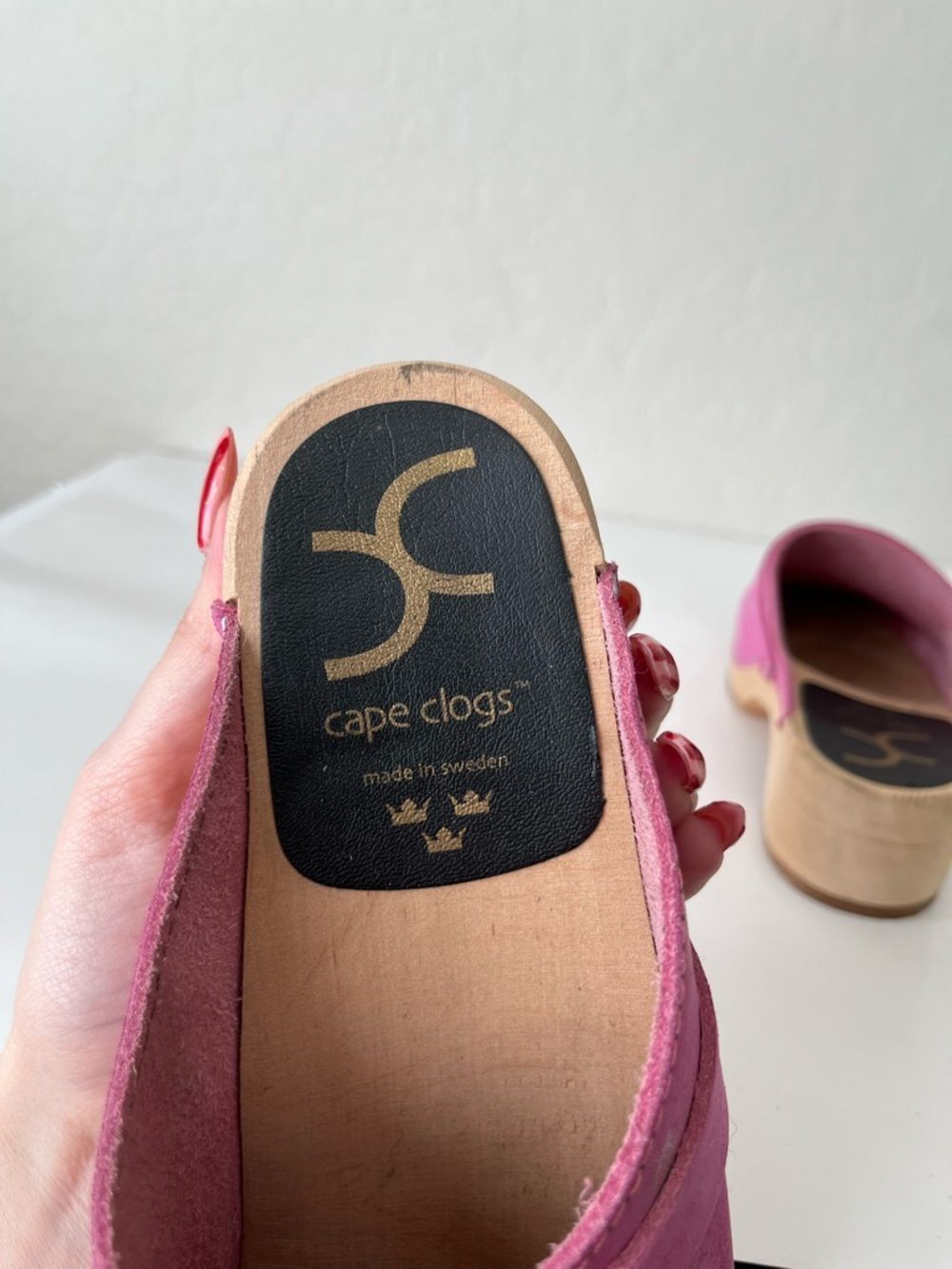 Cape Clog Starburst Colorful Silver Pink Suede European Clogs Size EU 40 US 9 - Picture 5 of 7